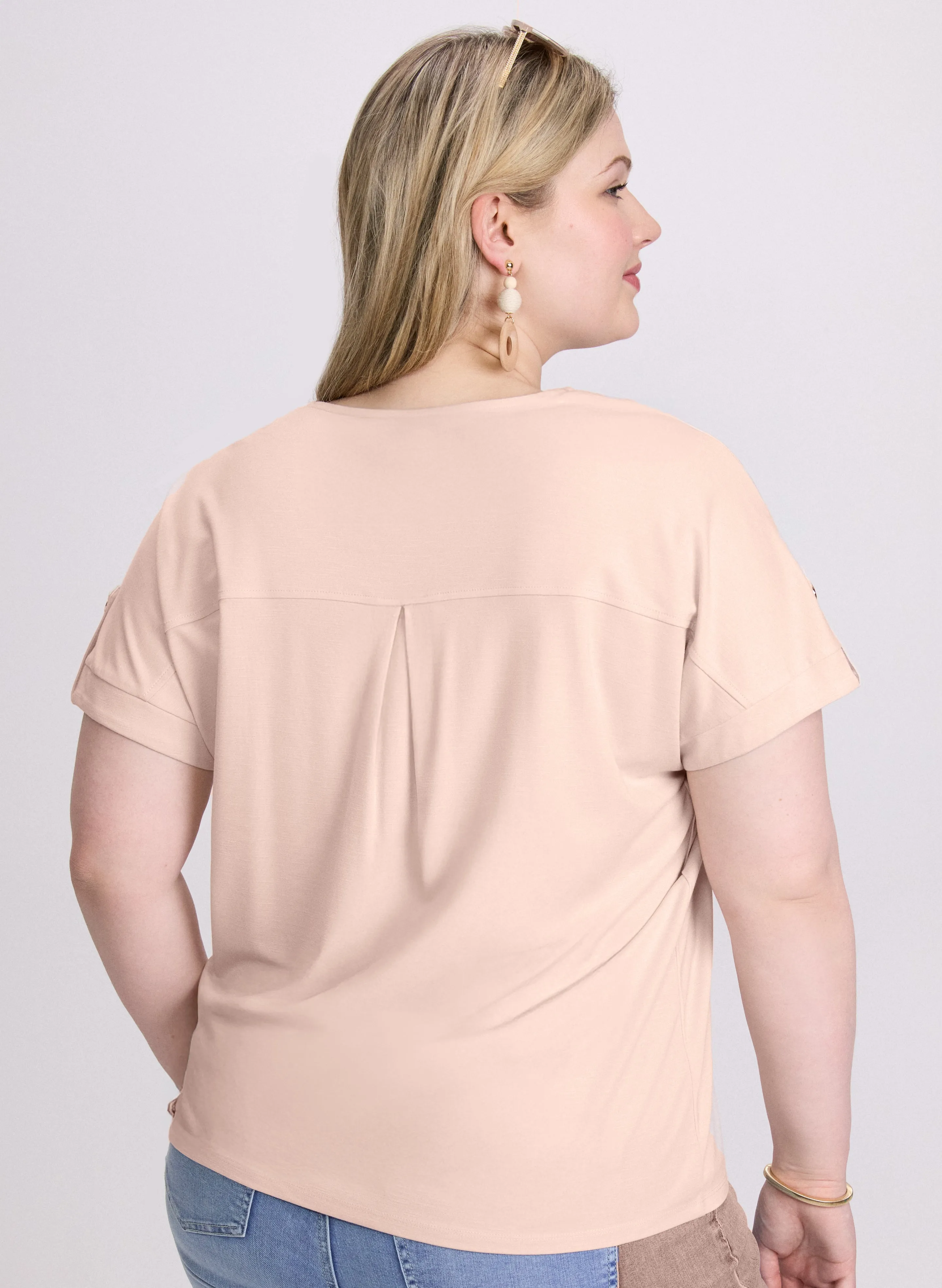 V-Neck Slub T-Shirt