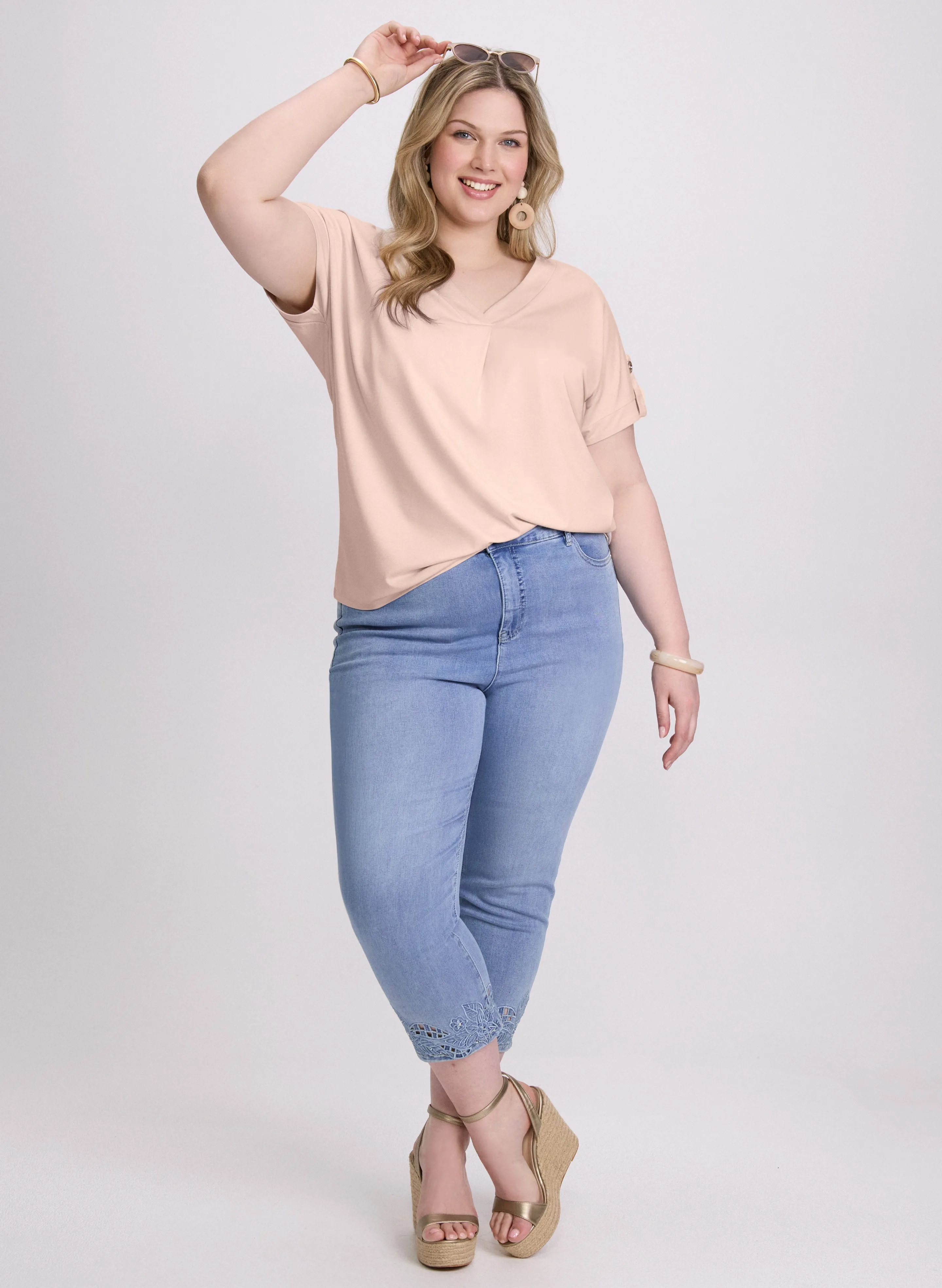 V-Neck Slub T-Shirt