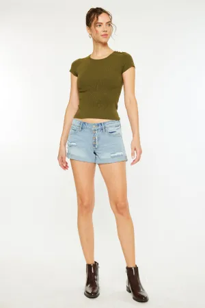 Valencia Low Rise Button Down Shorts