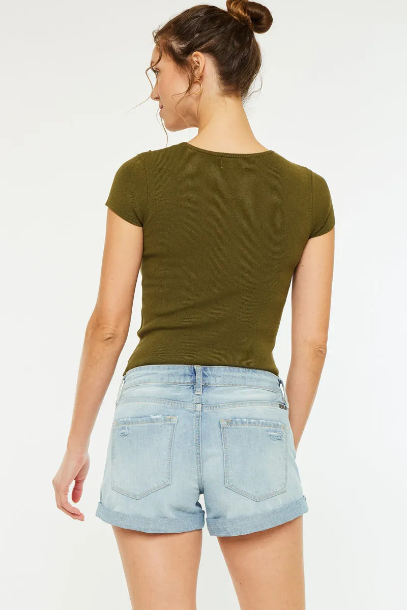 Valencia Low Rise Button Down Shorts