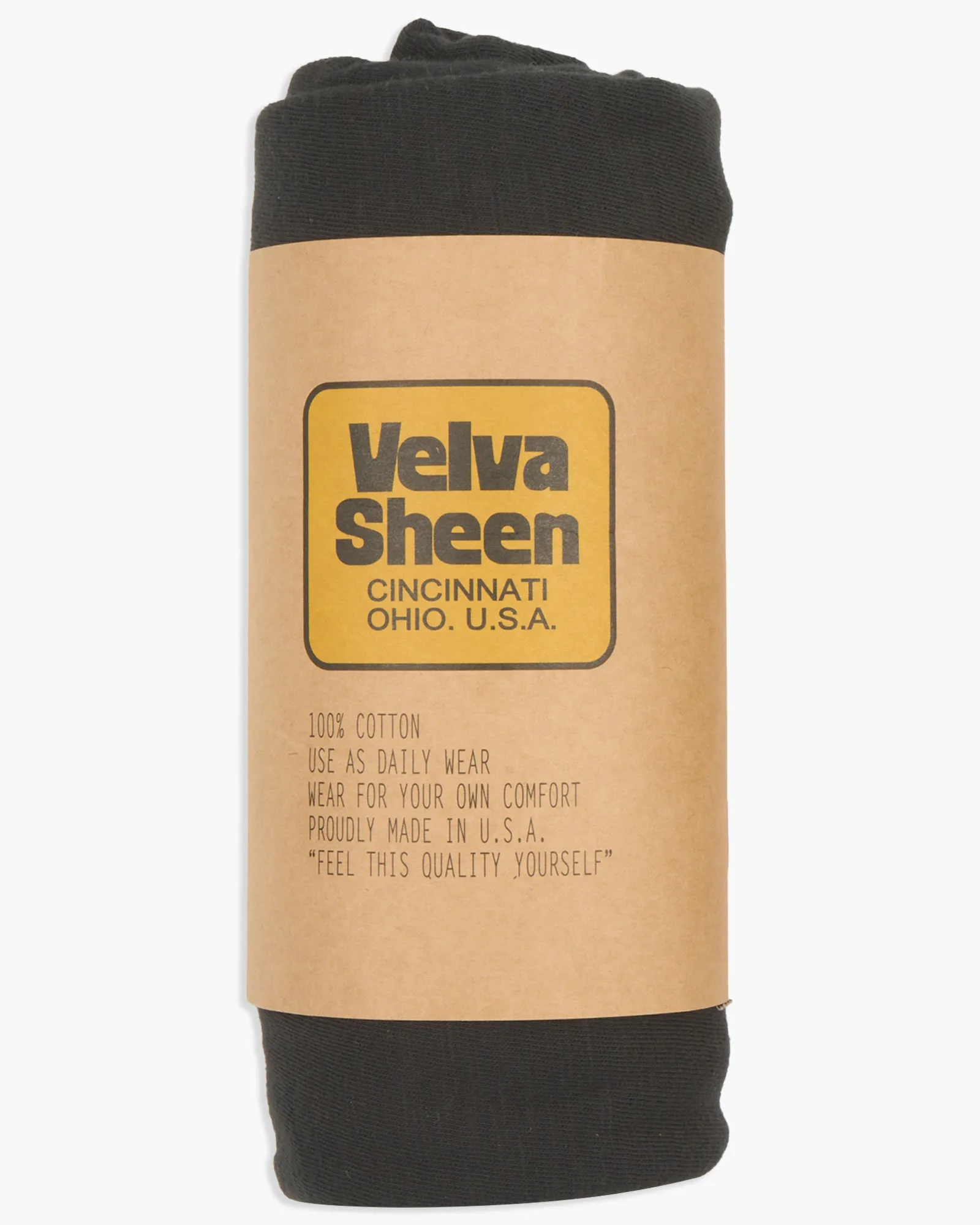 Velva Sheen Rolled L/S Regular Tee - Black