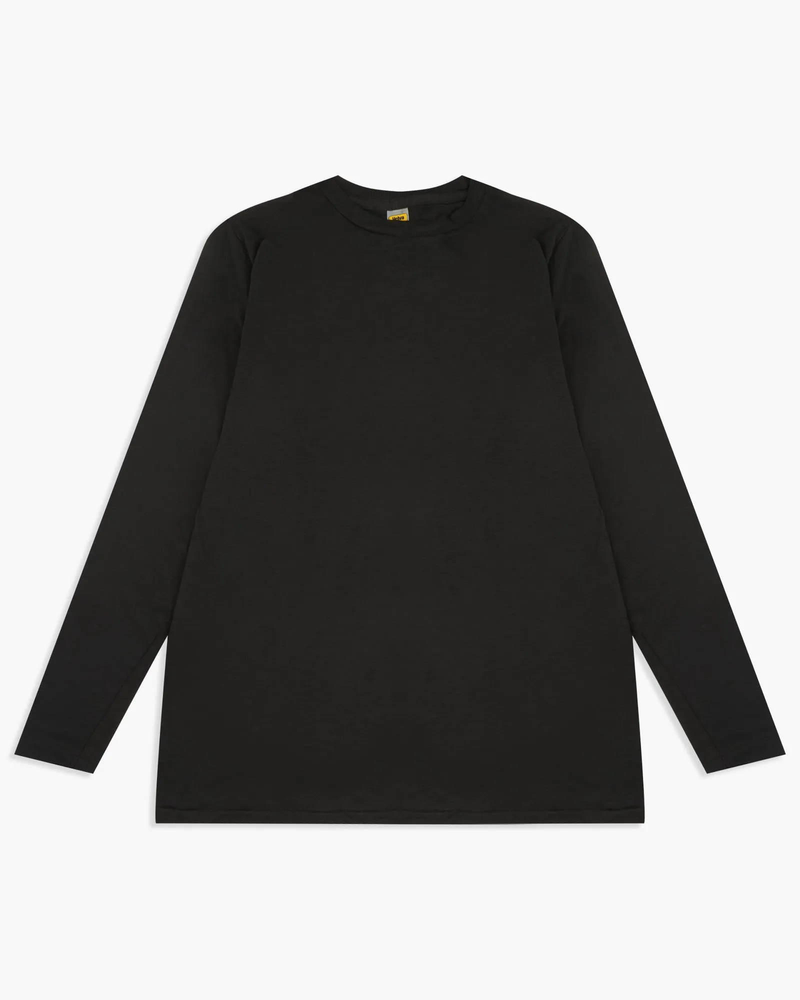 Velva Sheen Rolled L/S Regular Tee - Black