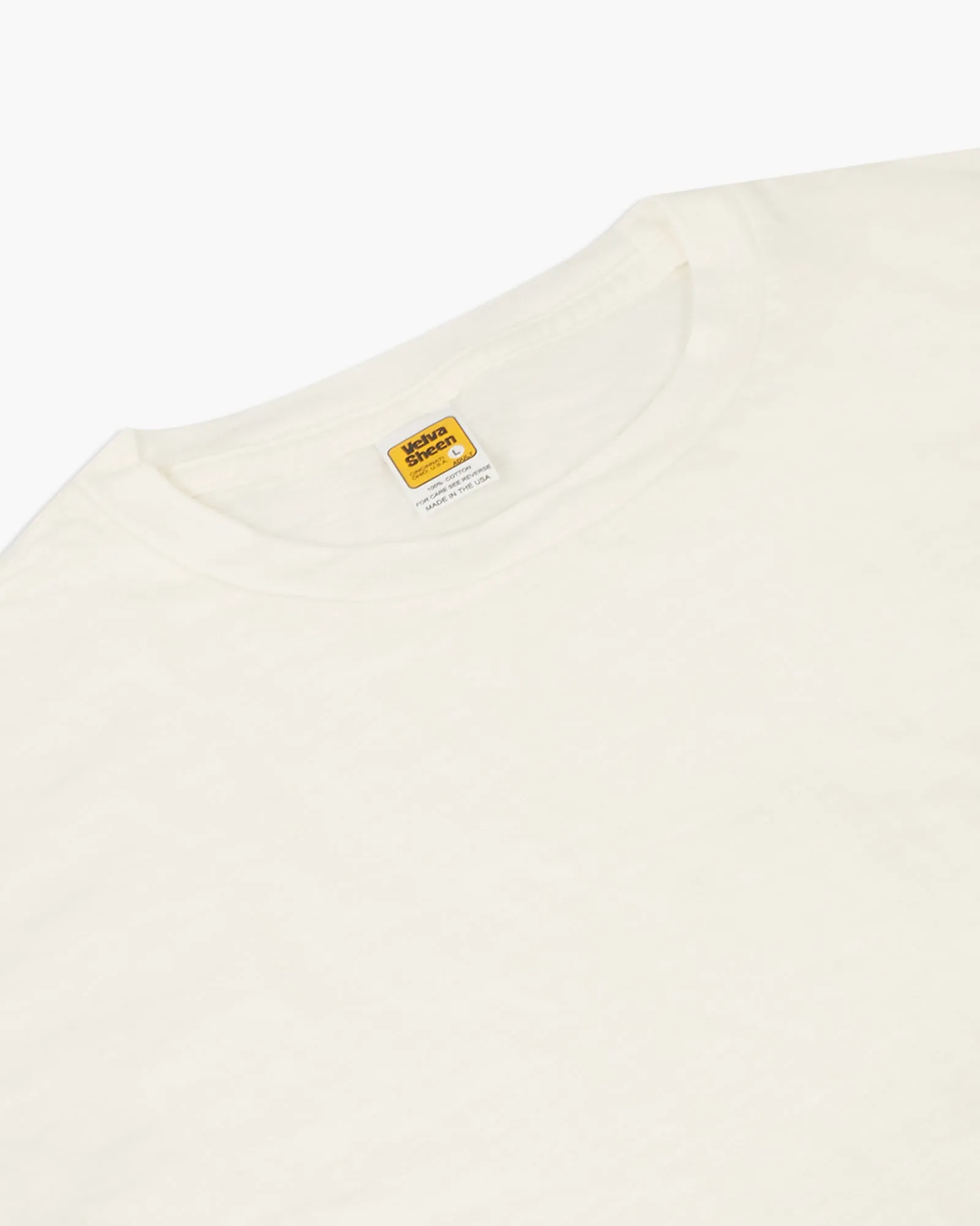 Velva Sheen Rolled S/S Regular Tee - White