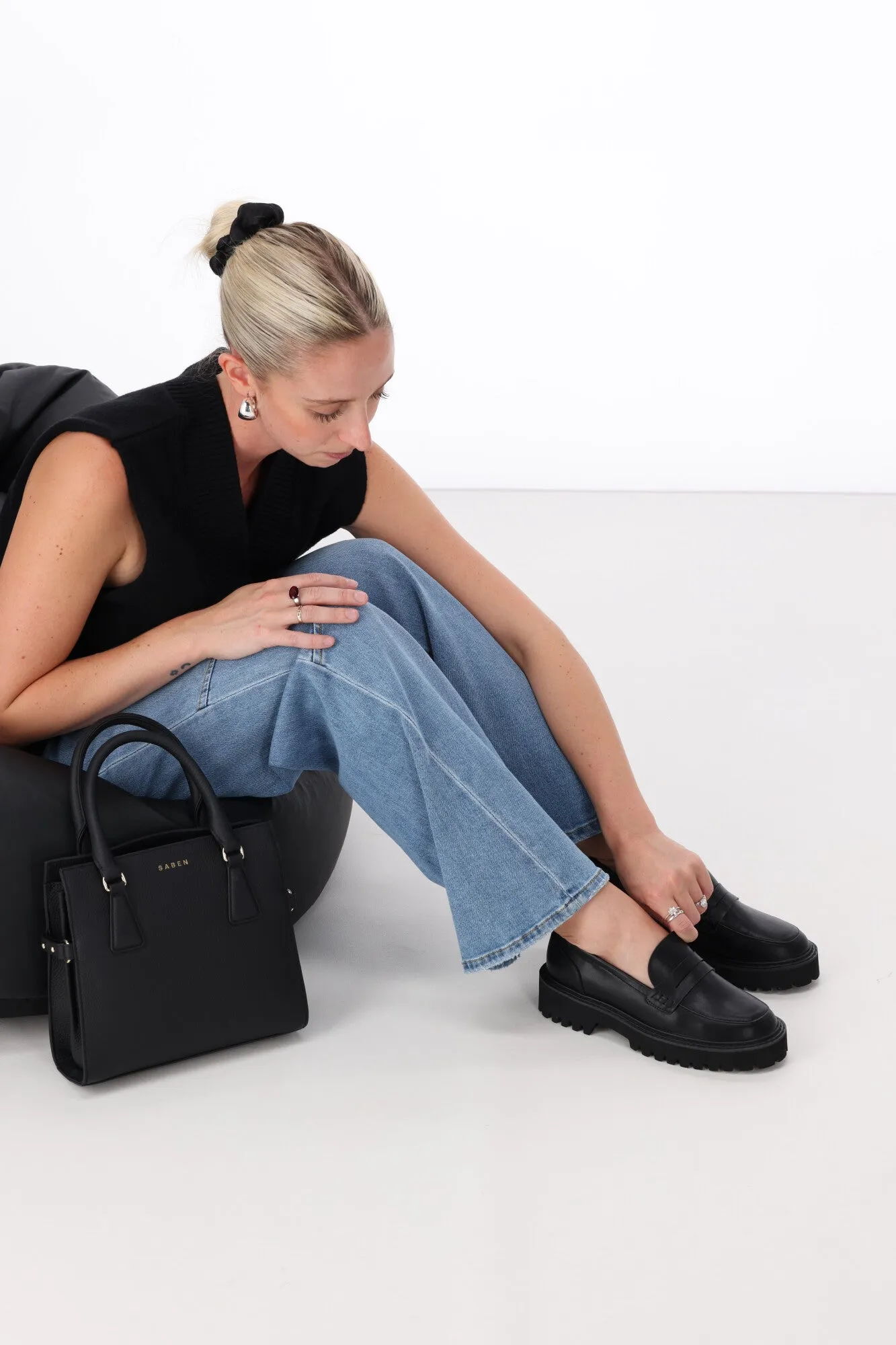 Verali Neon Chunky Loafer Black