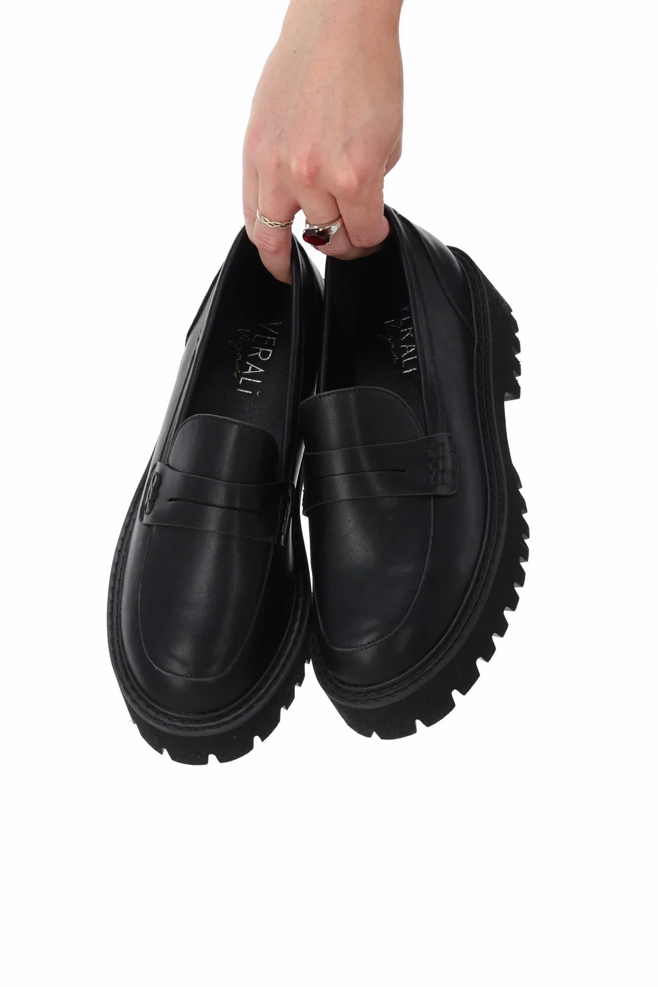 Verali Neon Chunky Loafer Black