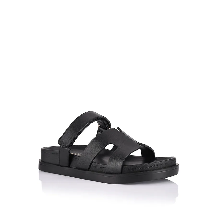 Verali Oswald Footbed Slides Black