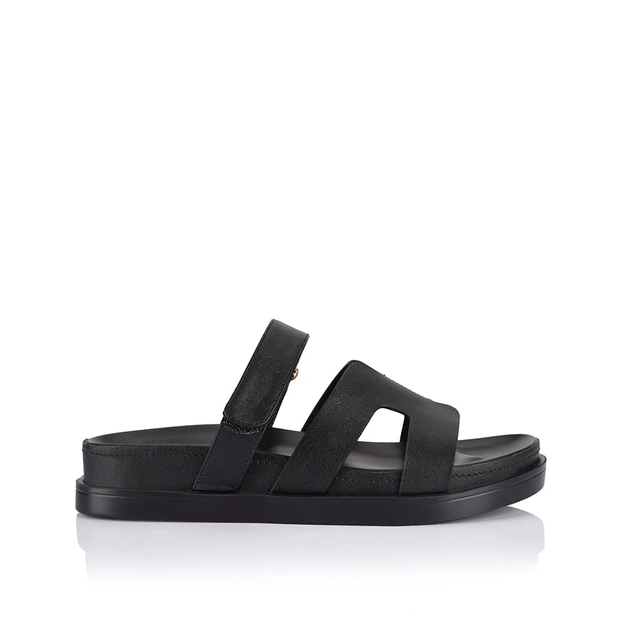Verali Oswald Footbed Slides Black
