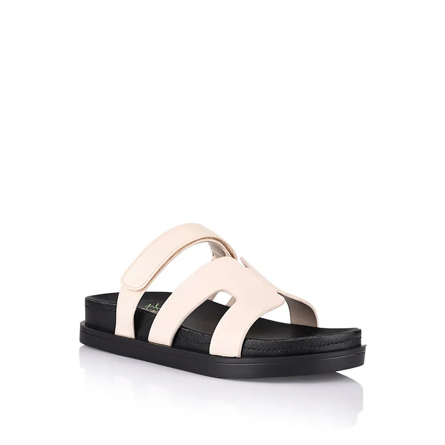 Verali Oswald Footbed Slides Bone