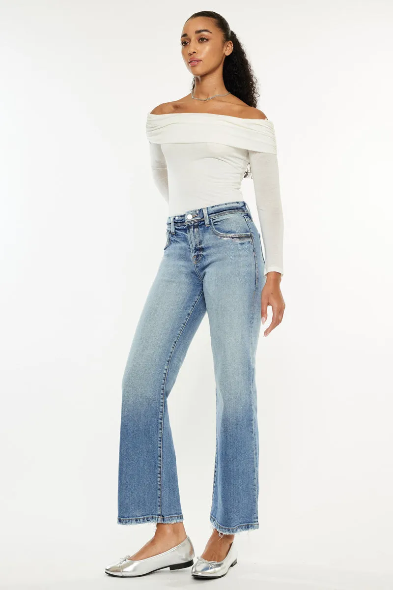 Veronica Premier High Rise Slim Wide Leg Jeans