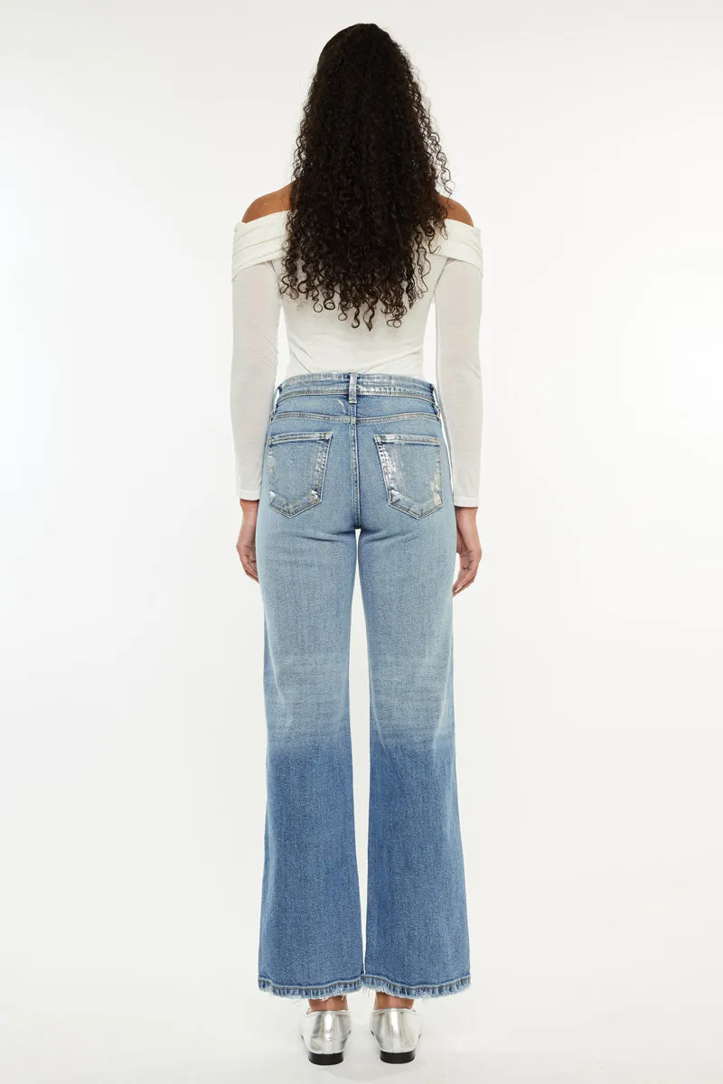 Veronica Premier High Rise Slim Wide Leg Jeans
