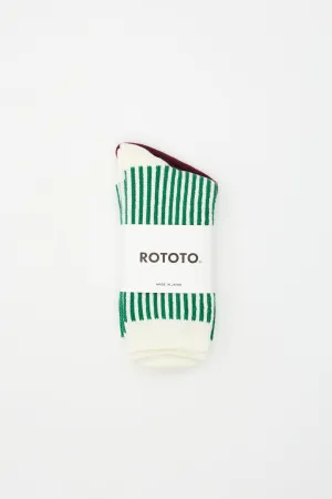 Vertical Stripe Socks Green