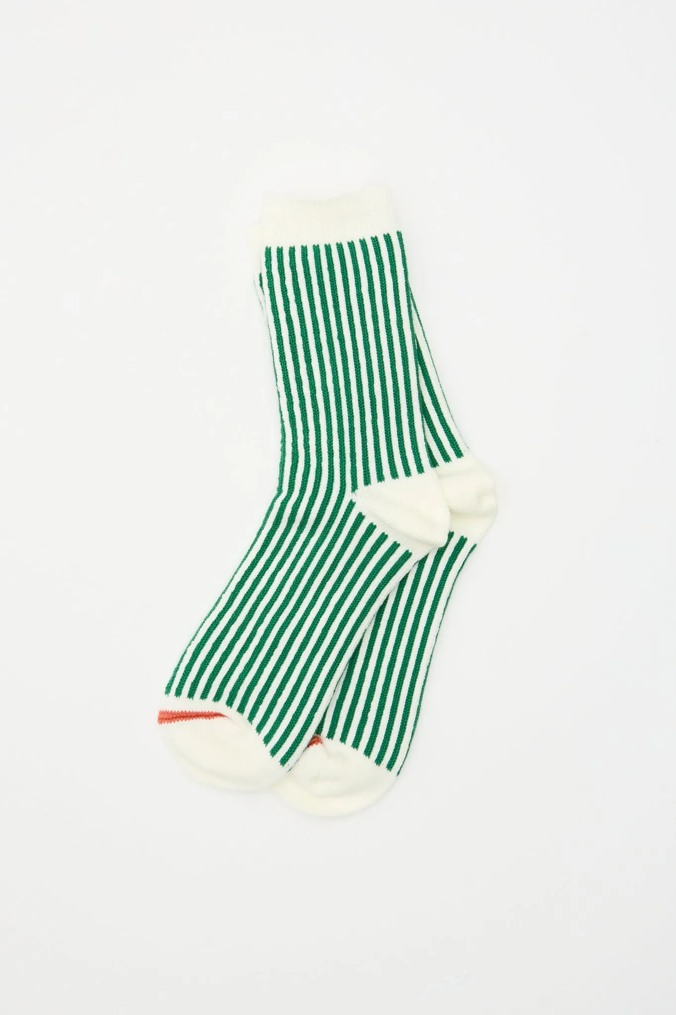 Vertical Stripe Socks Green