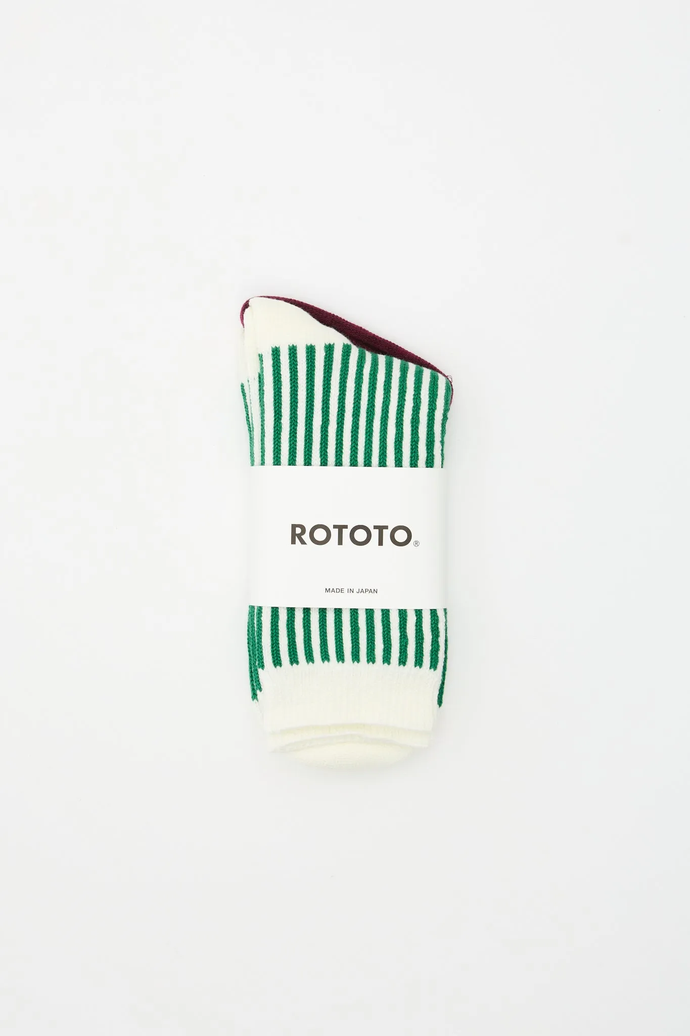 Vertical Stripe Socks Green