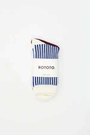 Vertical Stripe Socks Royal Blue