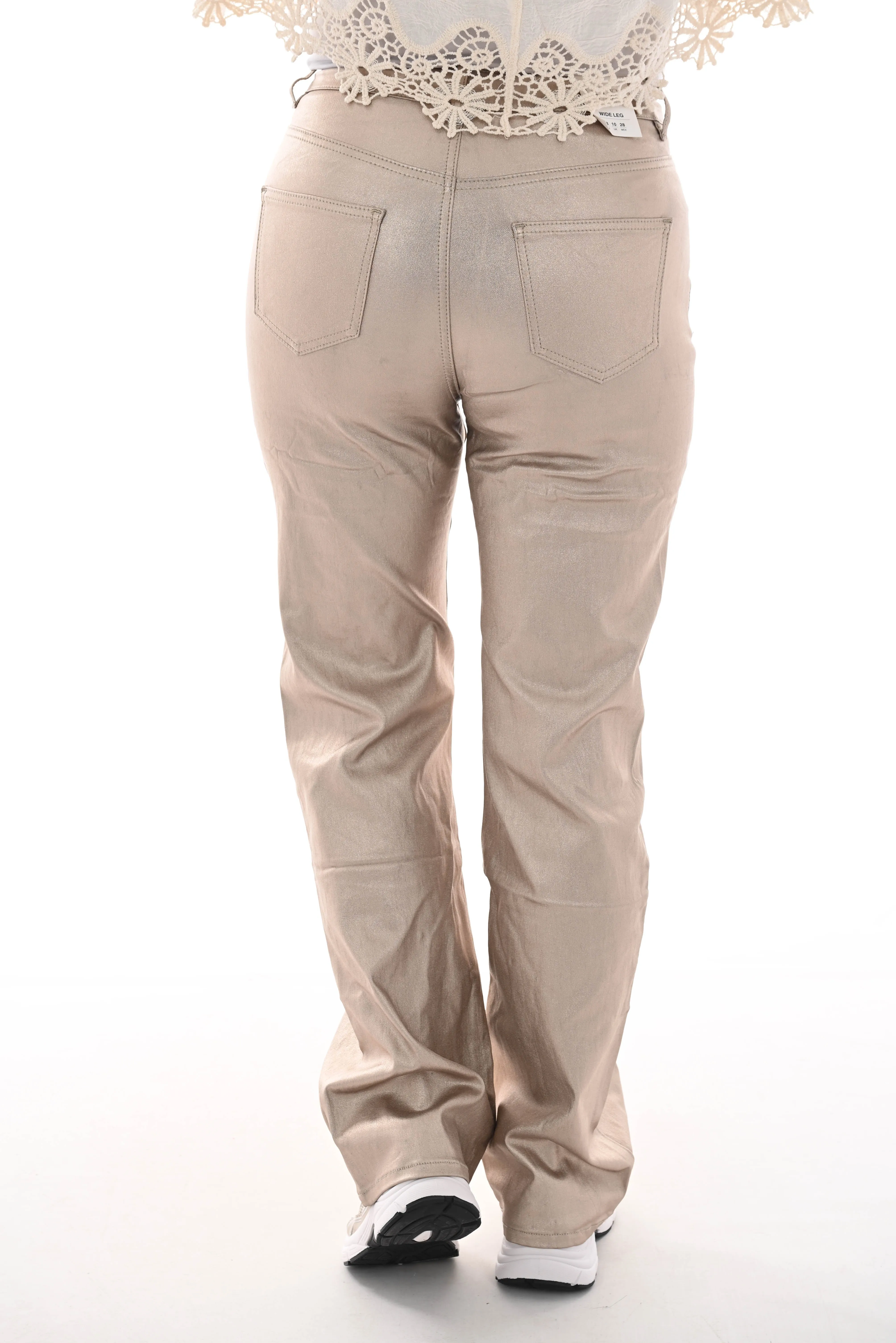 VS Miss Wide leg coated jeans goud