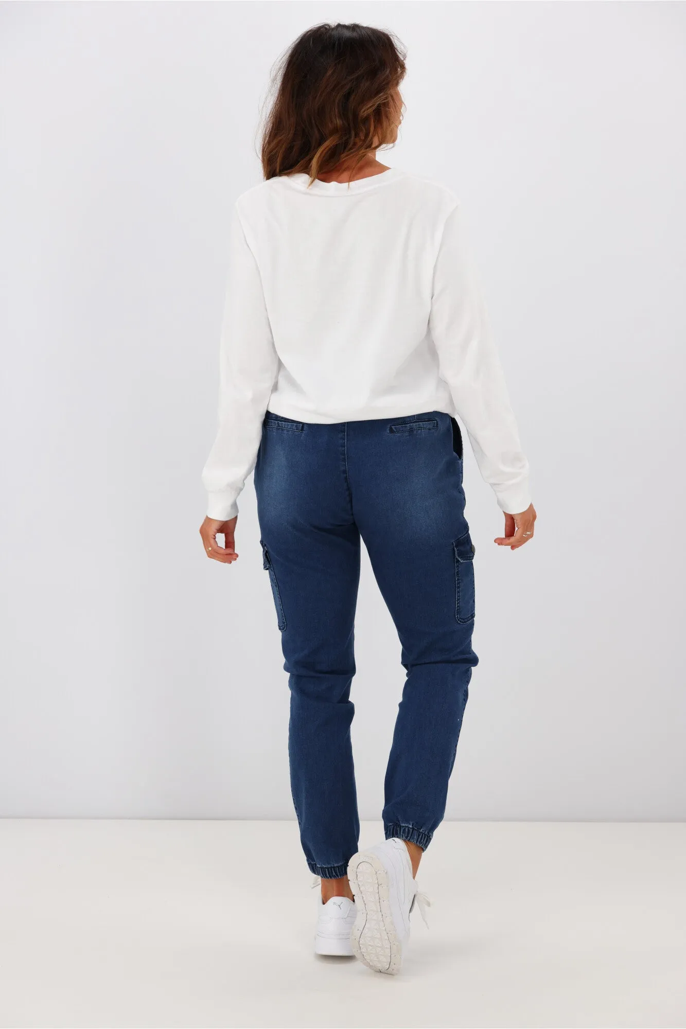 Wakee Denim Billie Cargo Jean Blue