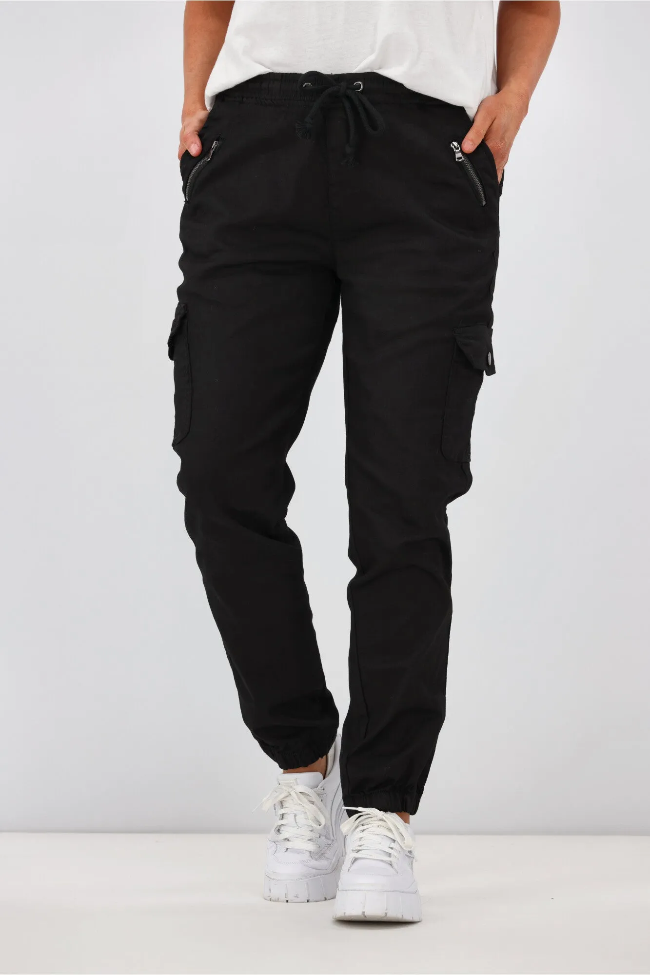 Wakee Denim Stevie Cargo Jean Black