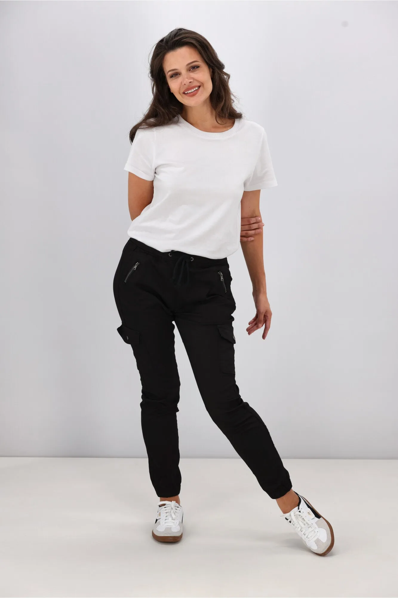 Wakee Denim Stevie Cargo Jean Black