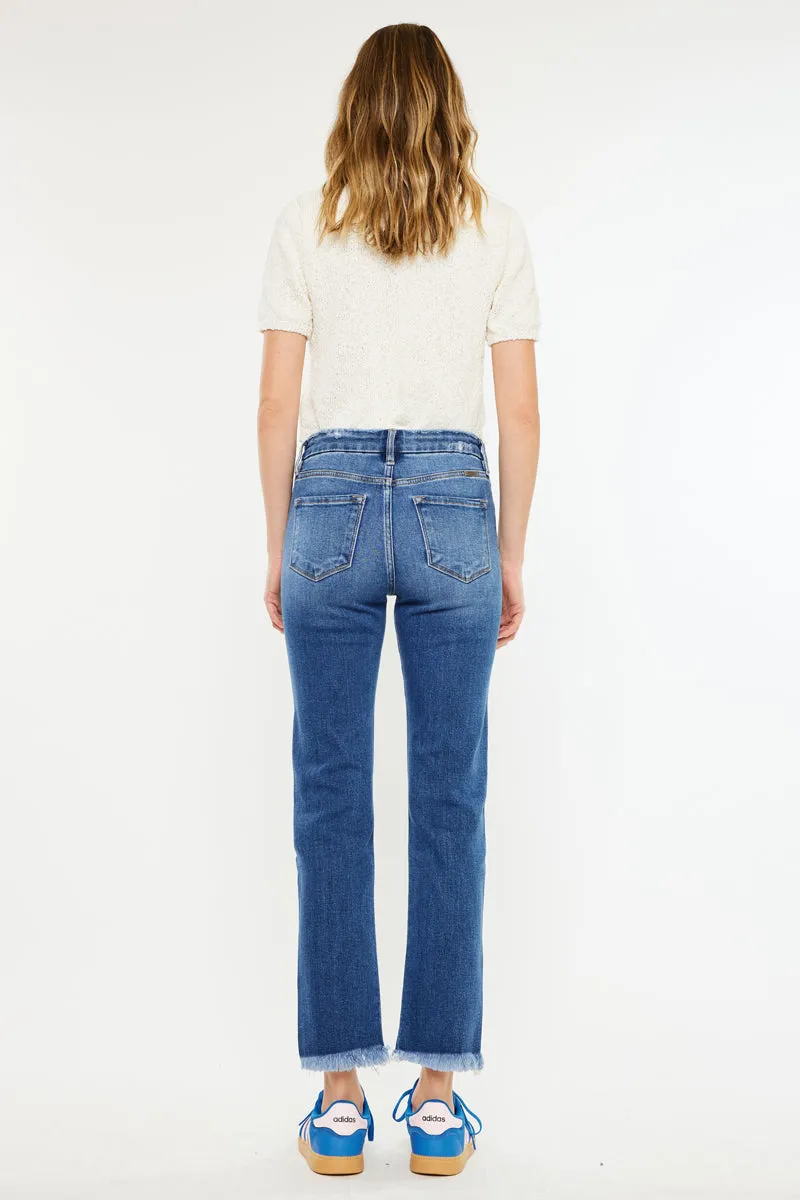 Walnut High Rise Slim Straight Leg Jeans