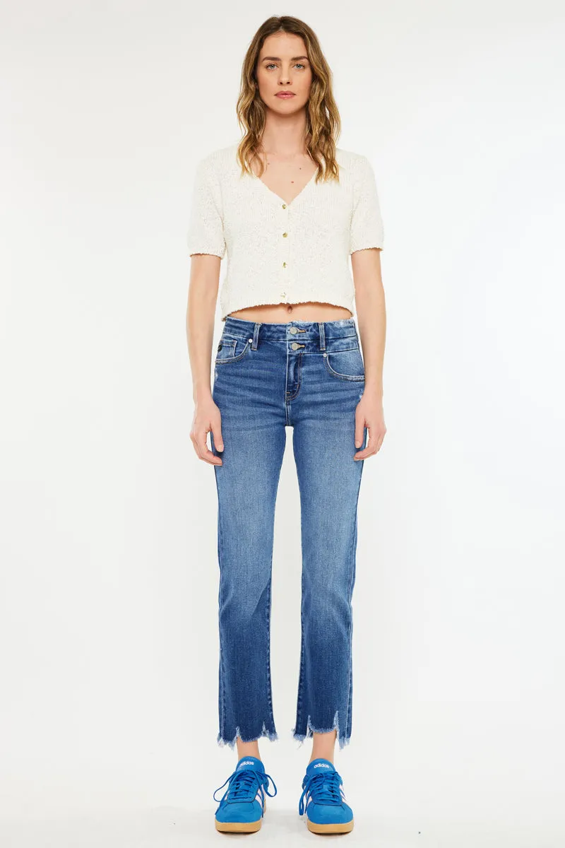 Walnut High Rise Slim Straight Leg Jeans