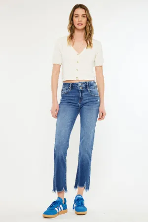 Walnut High Rise Slim Straight Leg Jeans