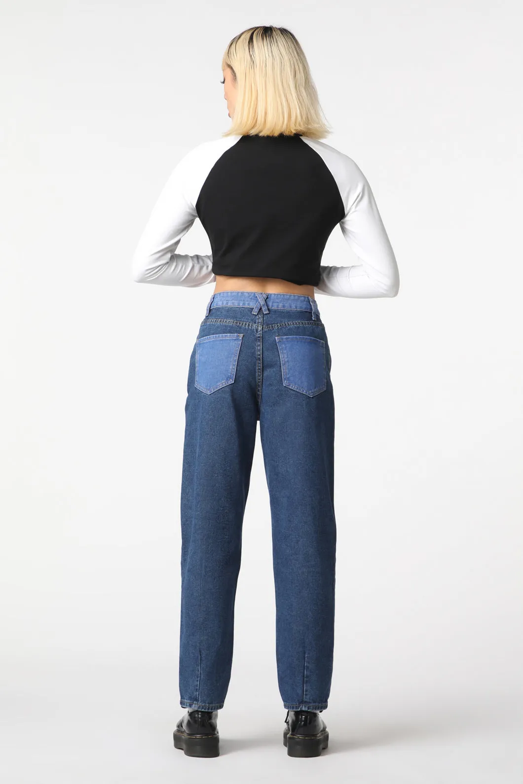 Washed Denim Goth Jean