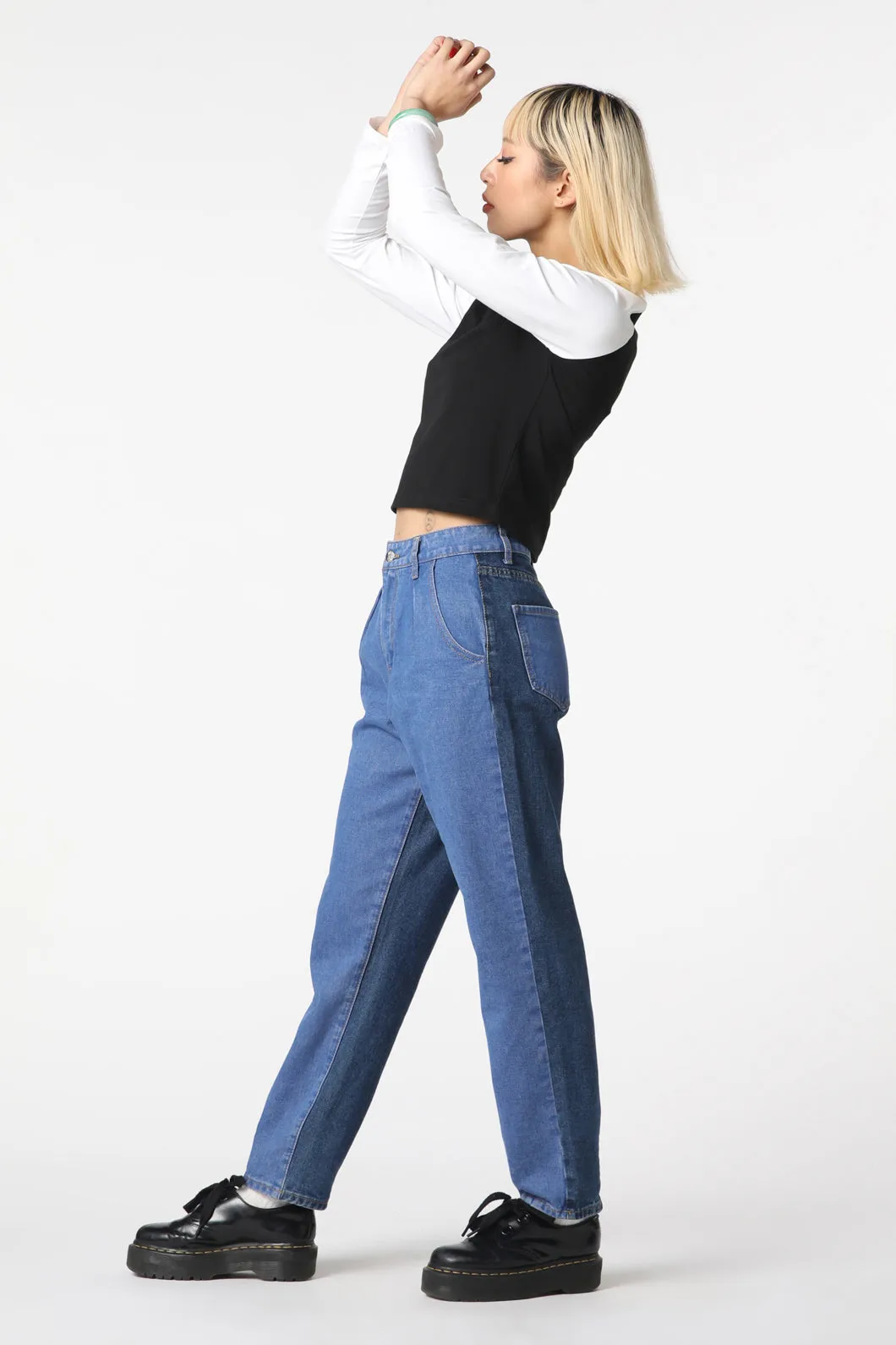 Washed Denim Goth Jean