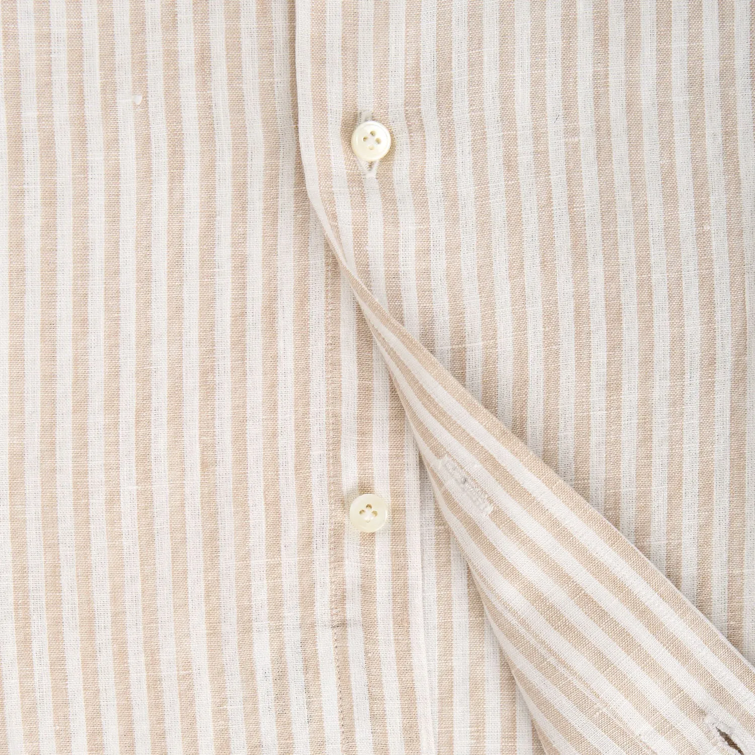 WHITE AND BEIGE LINEN SHIRT