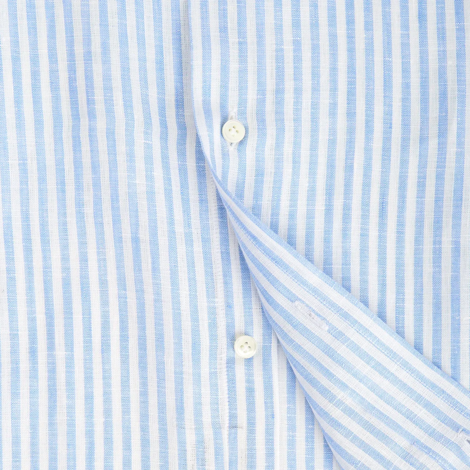 WHITE AND LIGHT BLUE LINEN SHIRT