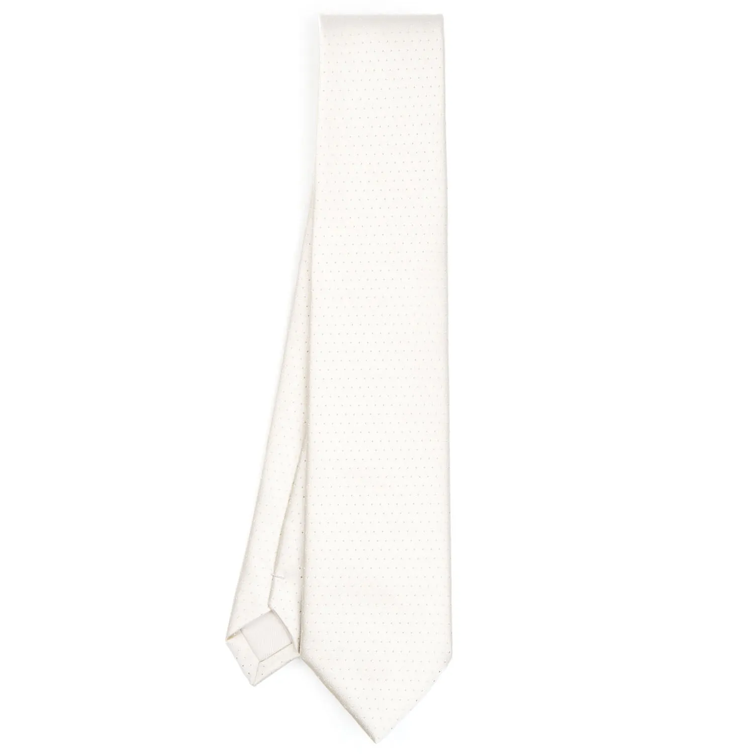 WHITE CEREMONIAL SILK SATIN TIE