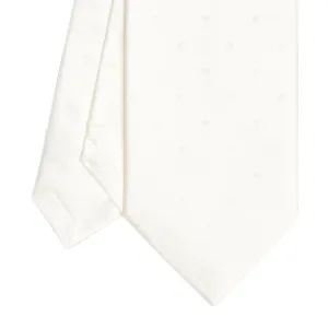 WHITE CEREMONIAL SILK SATIN TIE