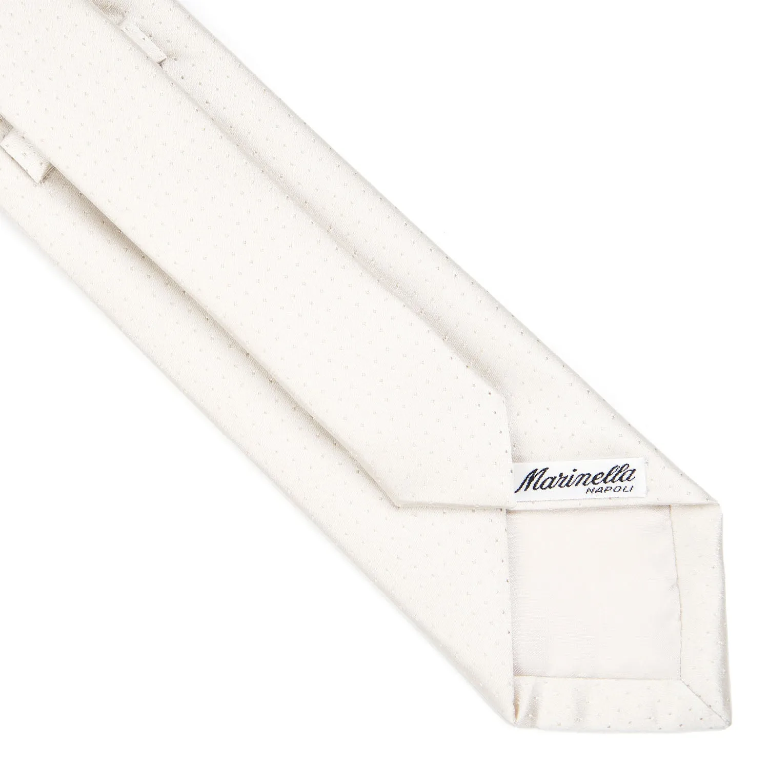 WHITE CEREMONIAL SILK SATIN TIE