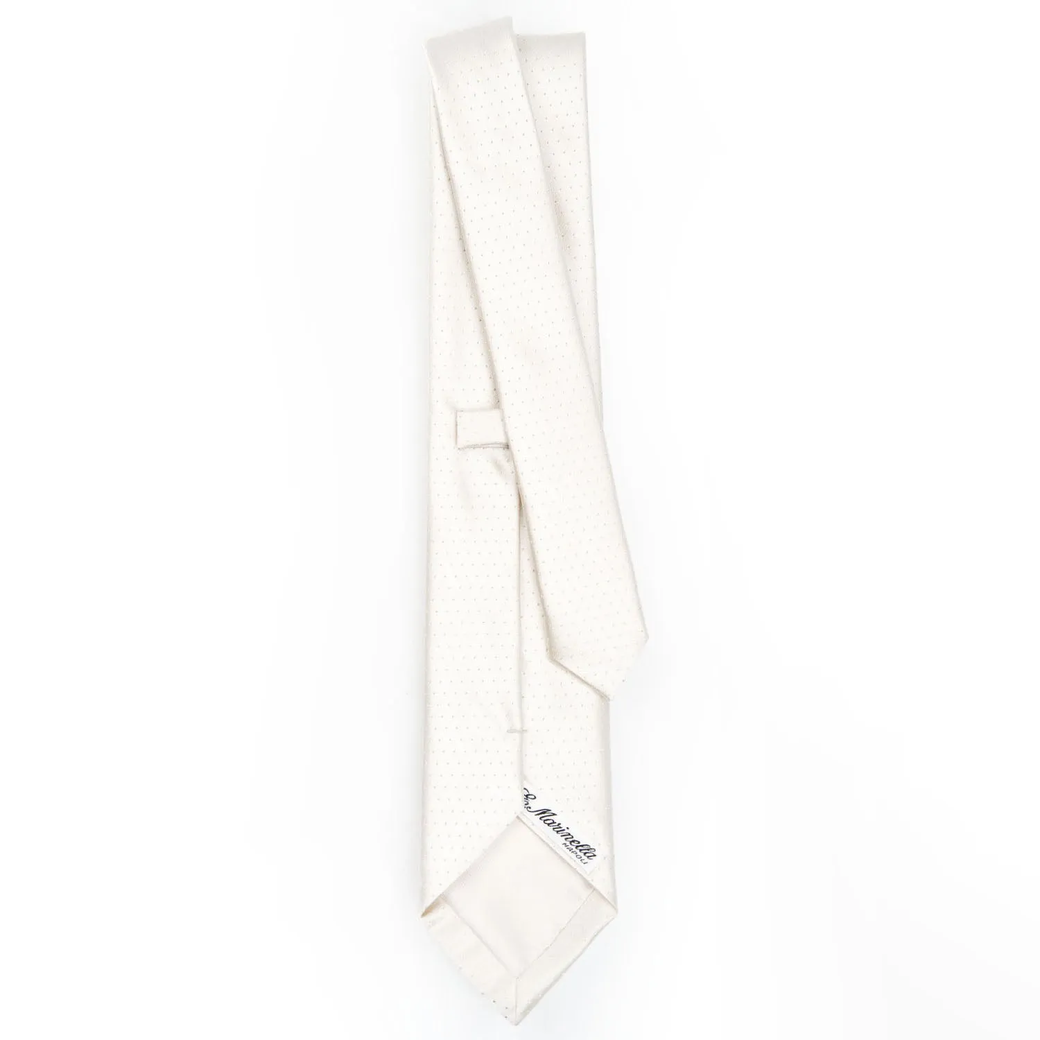 WHITE CEREMONIAL SILK SATIN TIE