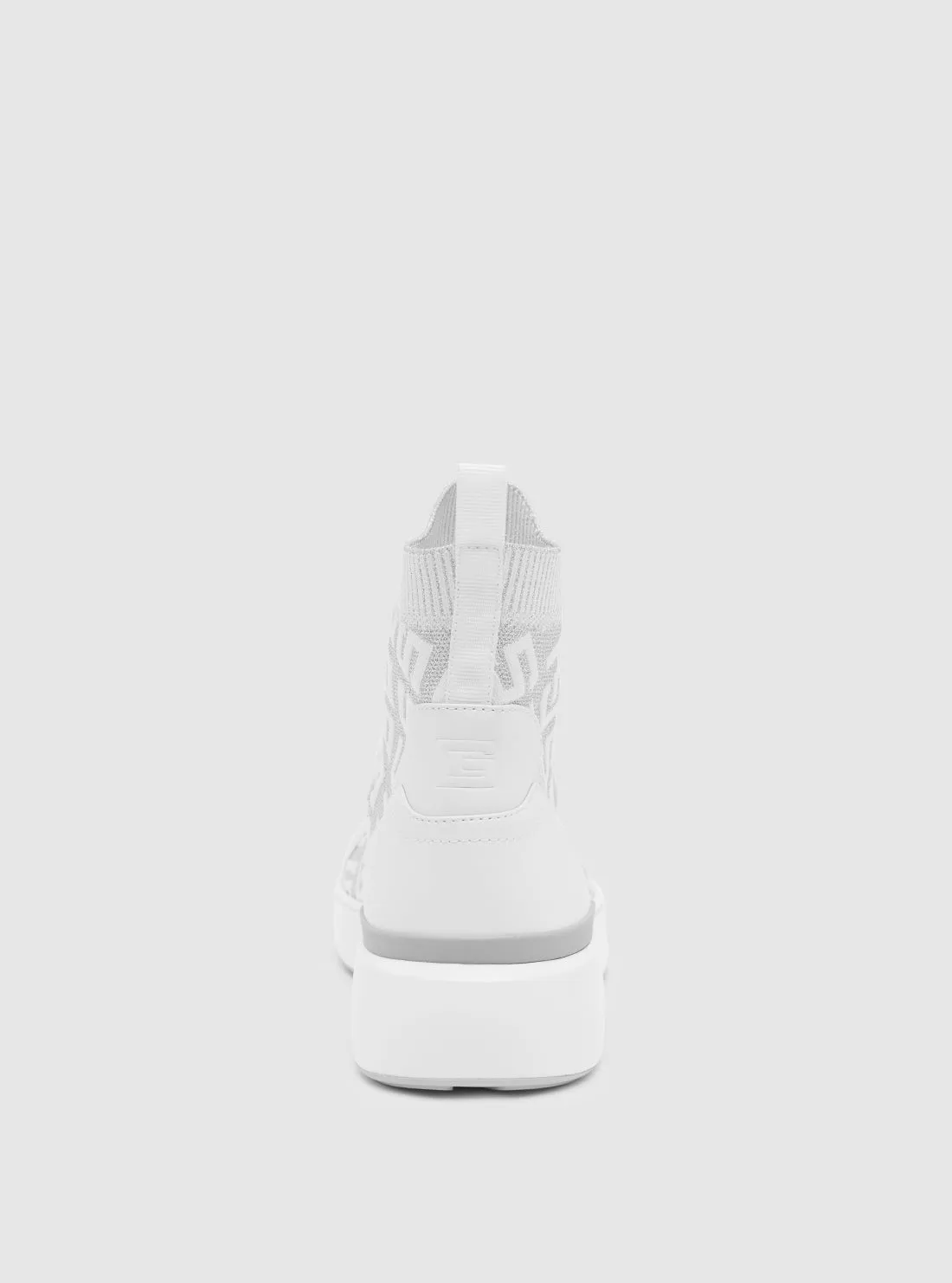 White Logo Mannen High Top Sneakers