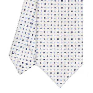 WHITE SARTORIAL 7 CM SILK TIE