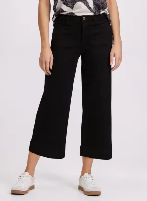 Wide-Leg Cropped Jeans