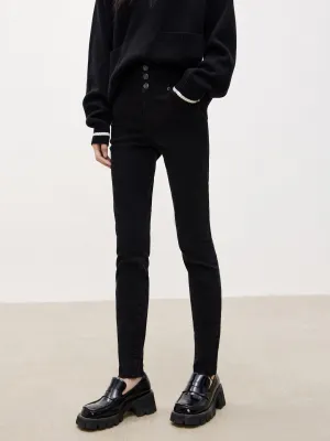 Wide Waistband Jeans in Skinny