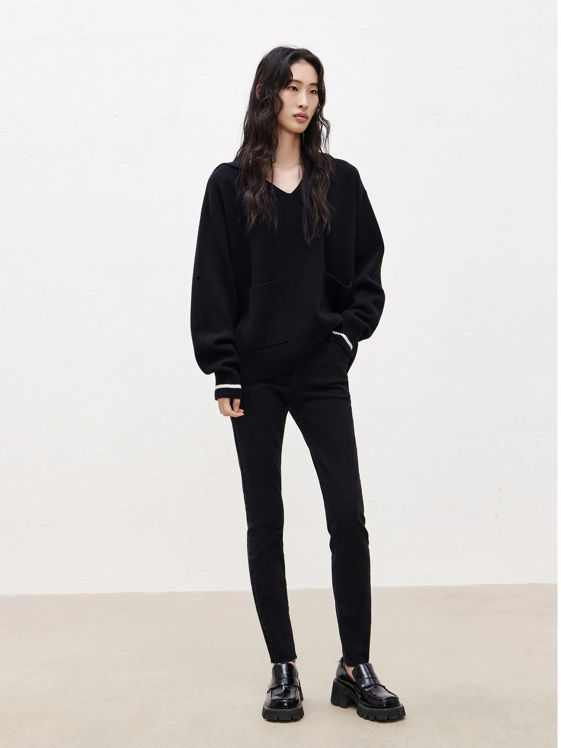 Wide Waistband Jeans in Skinny