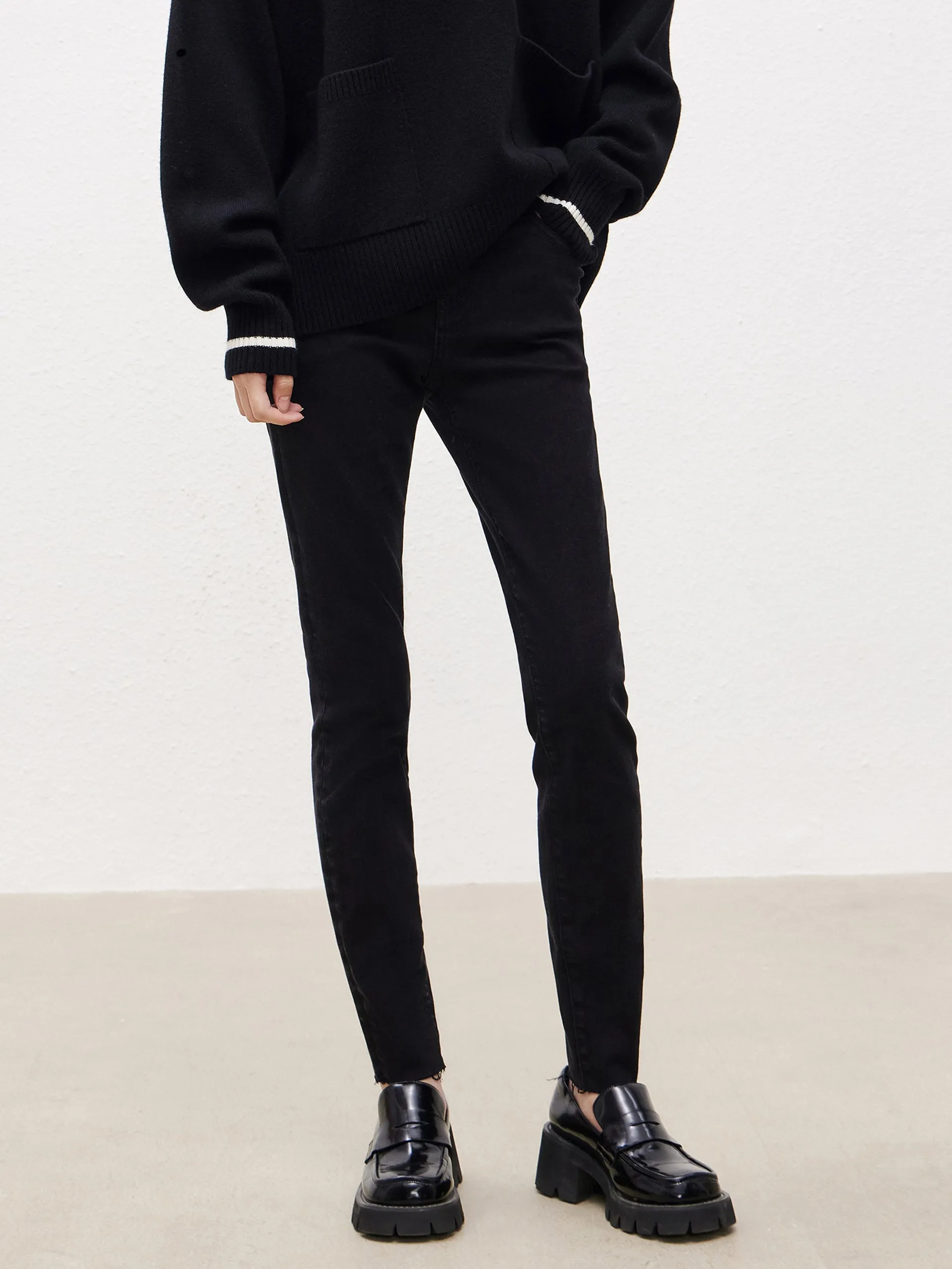 Wide Waistband Jeans in Skinny