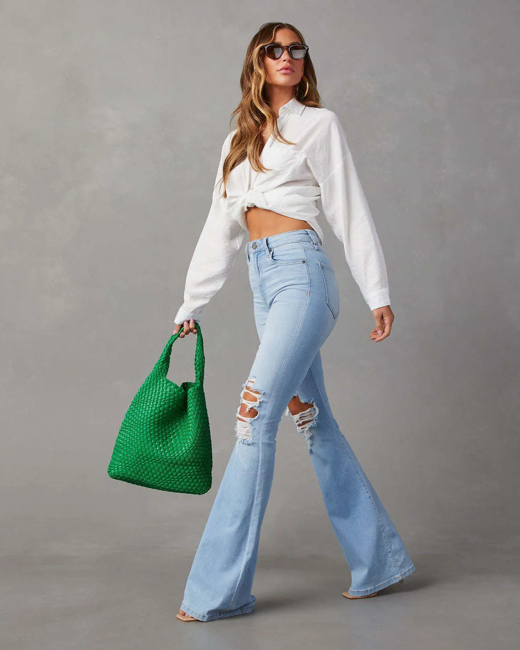 Women’s Fashion Wide-Leg High Waist Jeans