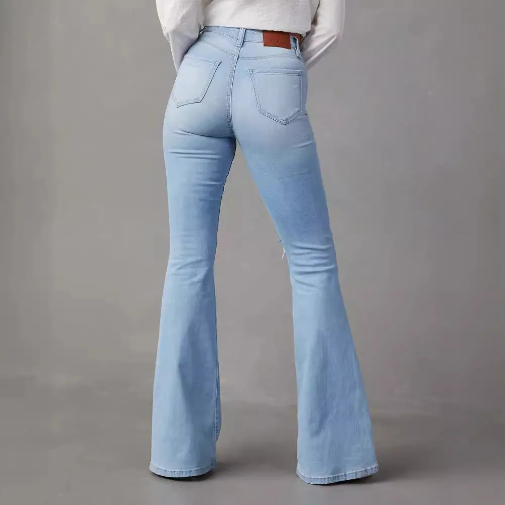 Women’s Fashion Wide-Leg High Waist Jeans