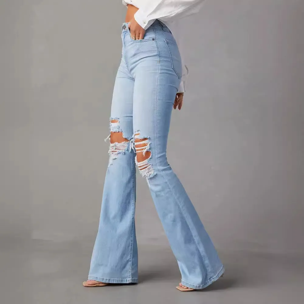 Women’s Fashion Wide-Leg High Waist Jeans