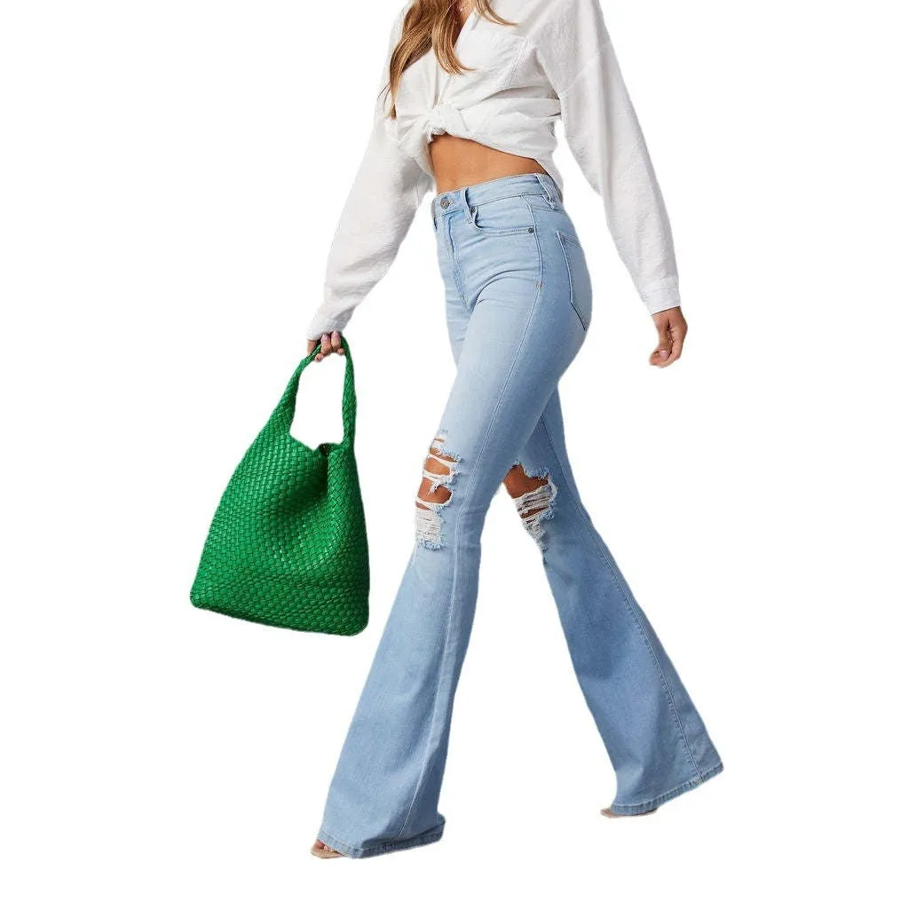 Women’s Fashion Wide-Leg High Waist Jeans