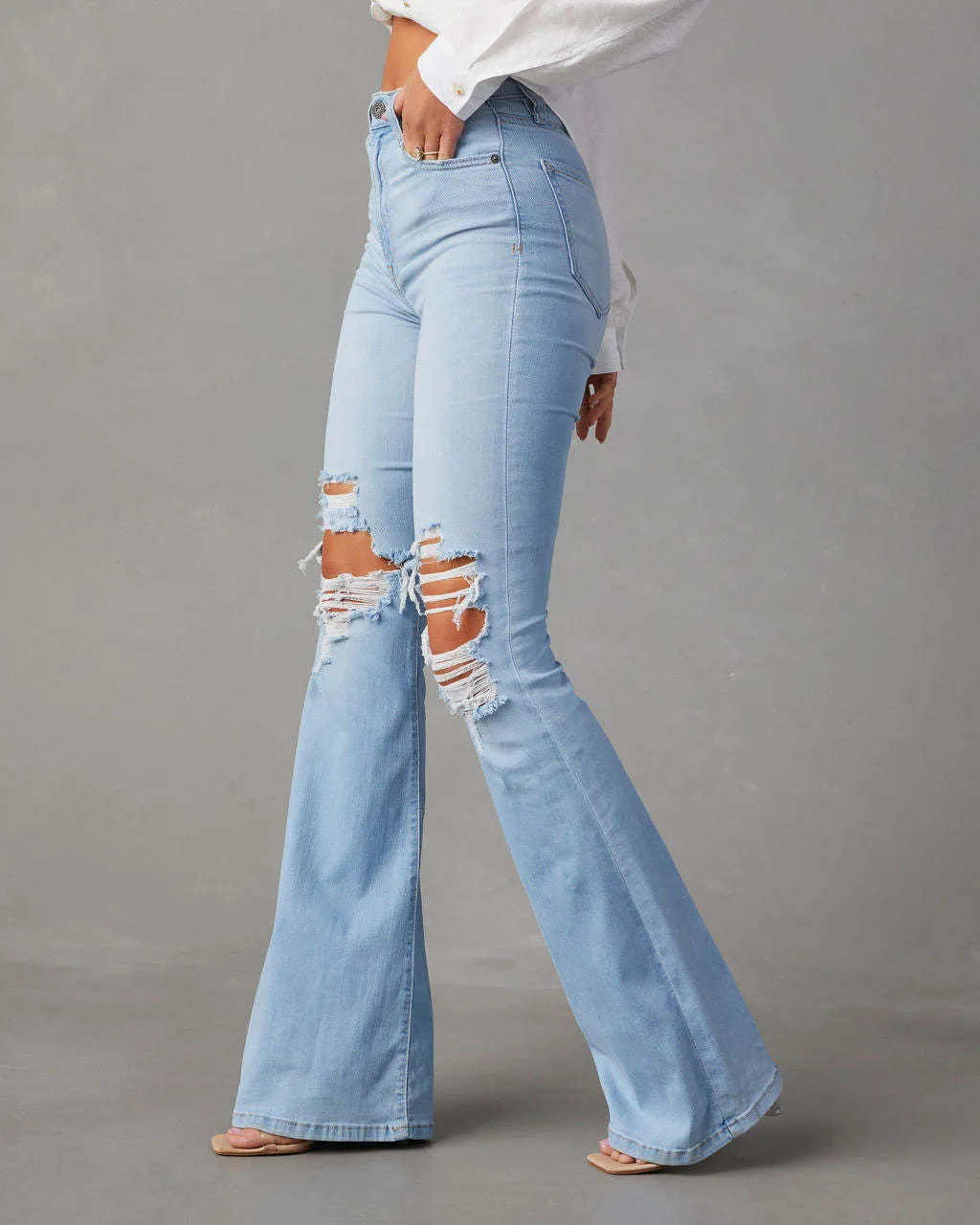 Women’s Fashion Wide-Leg High Waist Jeans