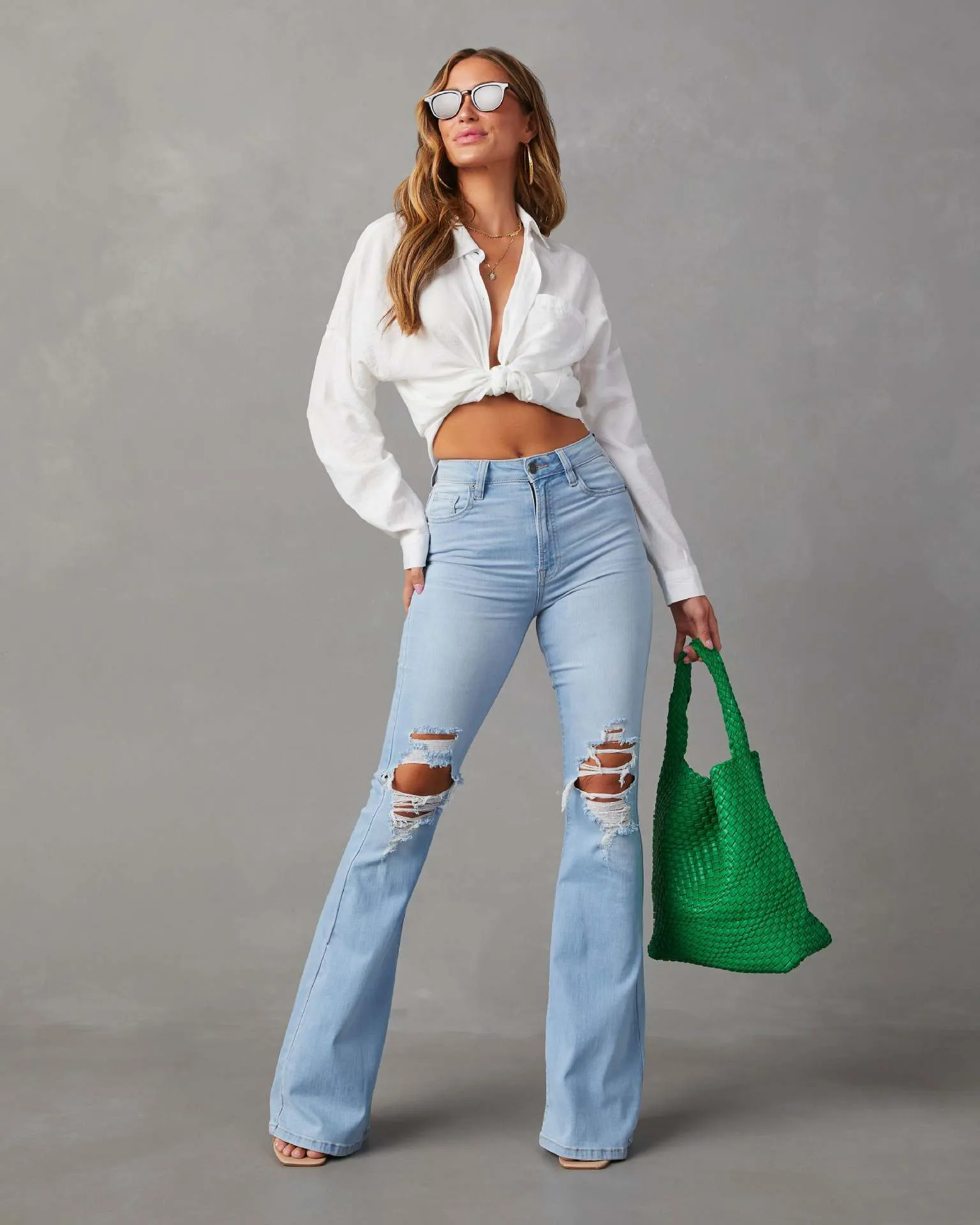 Women’s Fashion Wide-Leg High Waist Jeans