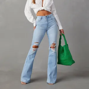Women’s Fashion Wide-Leg High Waist Jeans