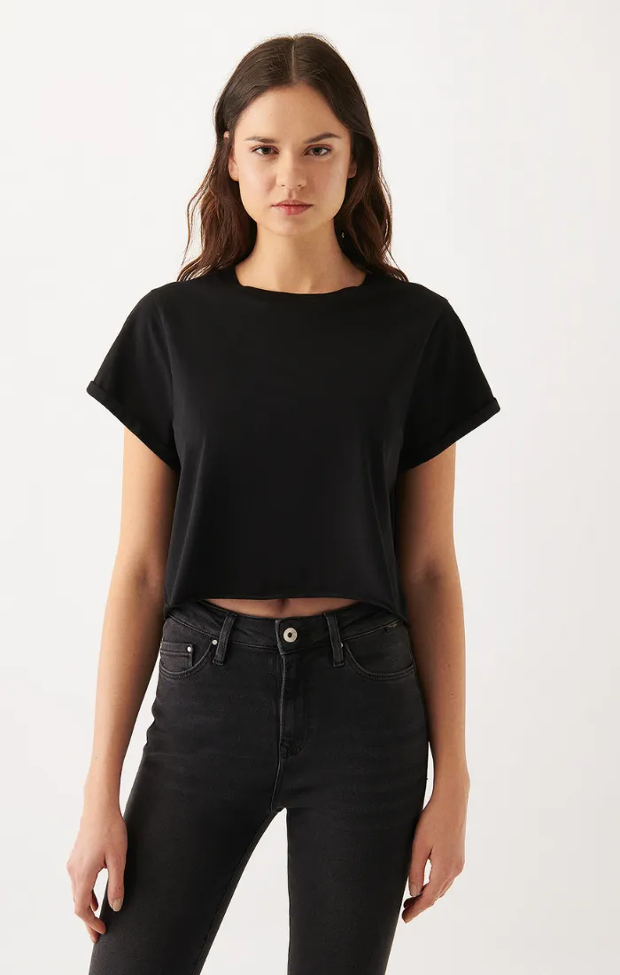 WOMEN'S SHORT SLEEVE T-SHIRT IN BLACK