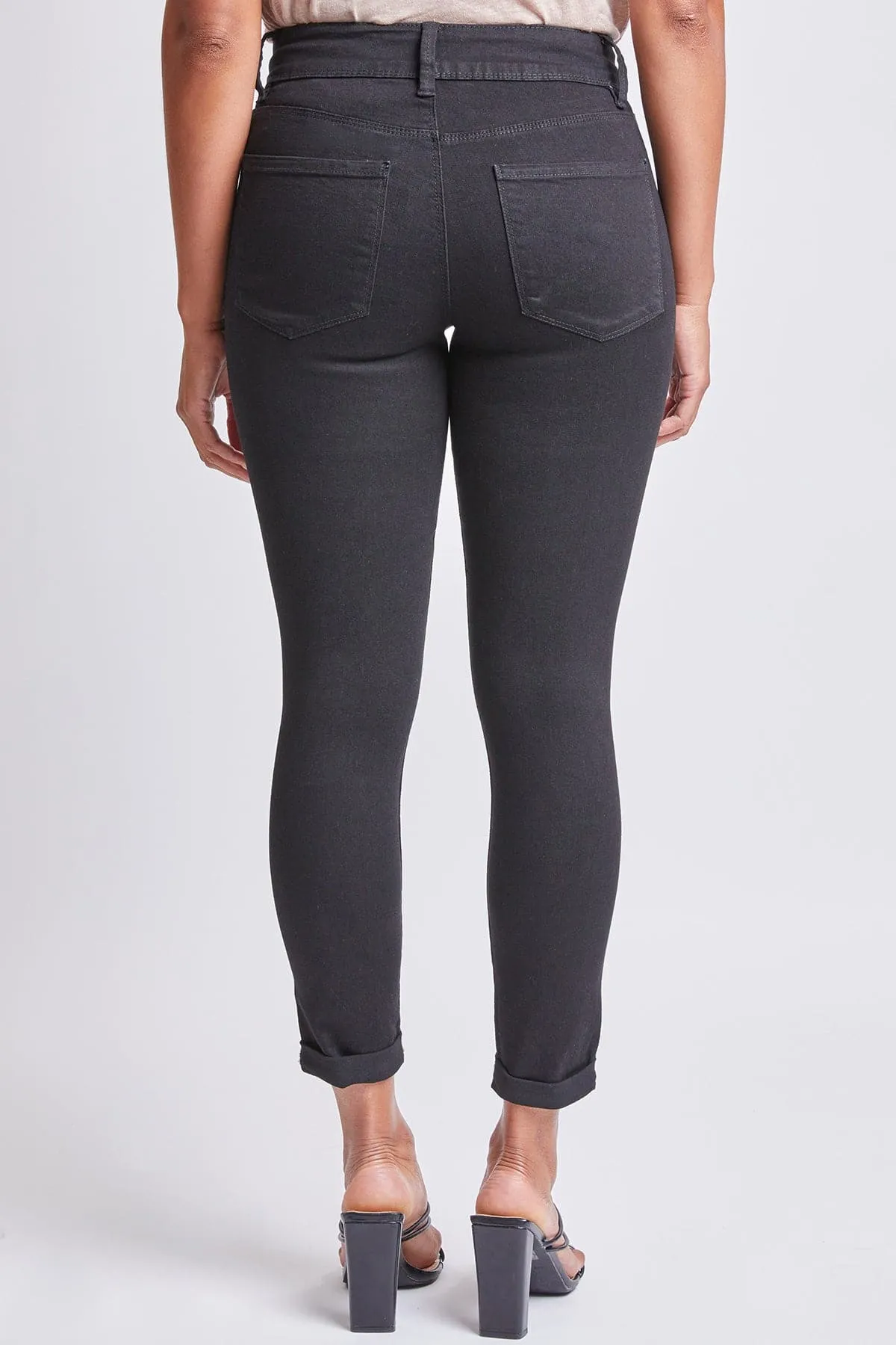 Women's Tummy Control 2 Button Rolled Cuff Jean