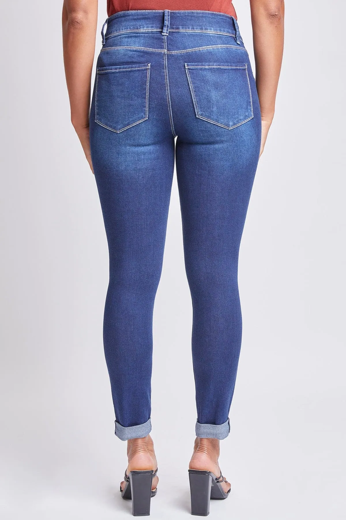 Women's Tummy Control 2 Button Rolled Cuff Jean