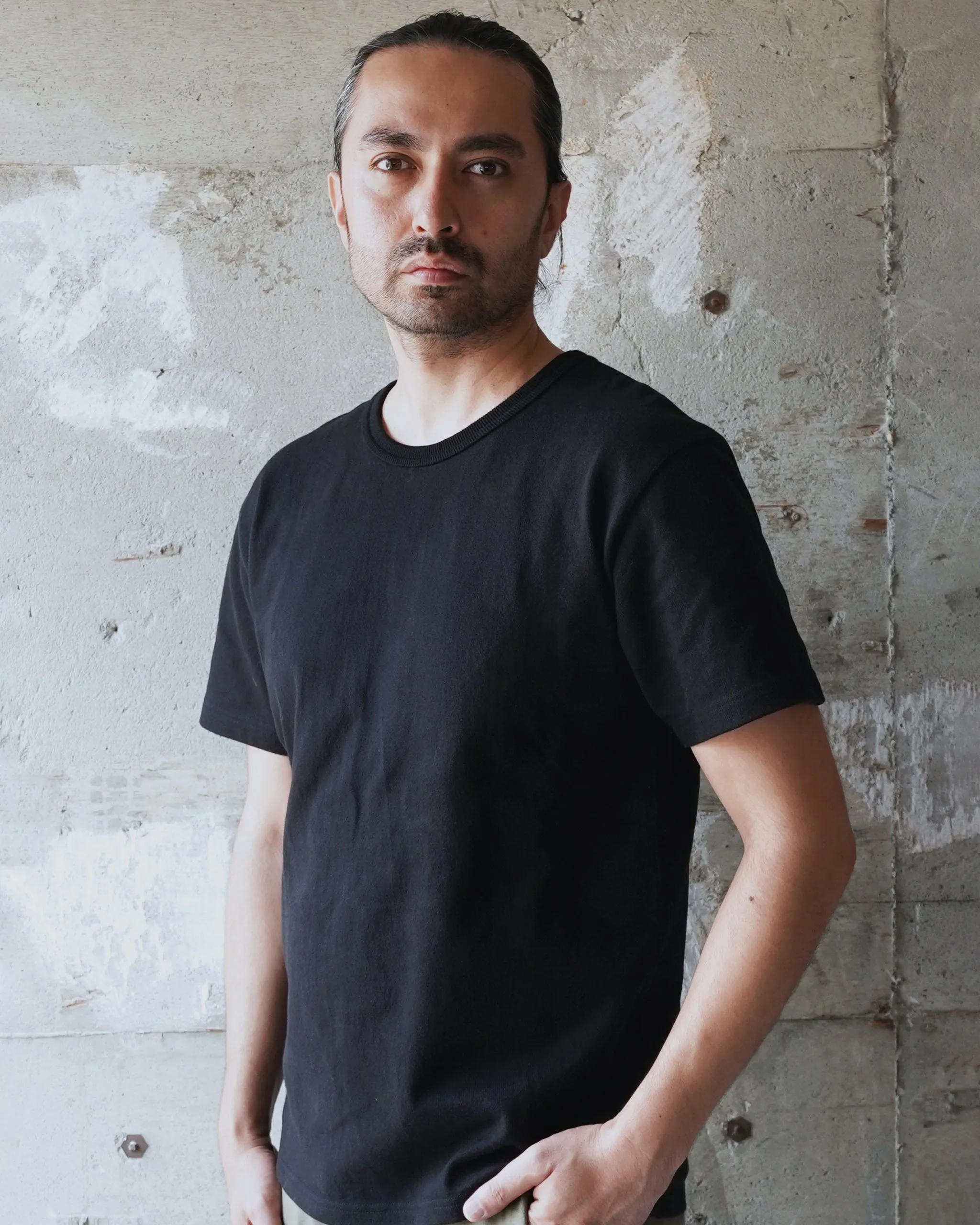 Wonder Looper 409gsm Double Heavyweight T Shirt - Black
